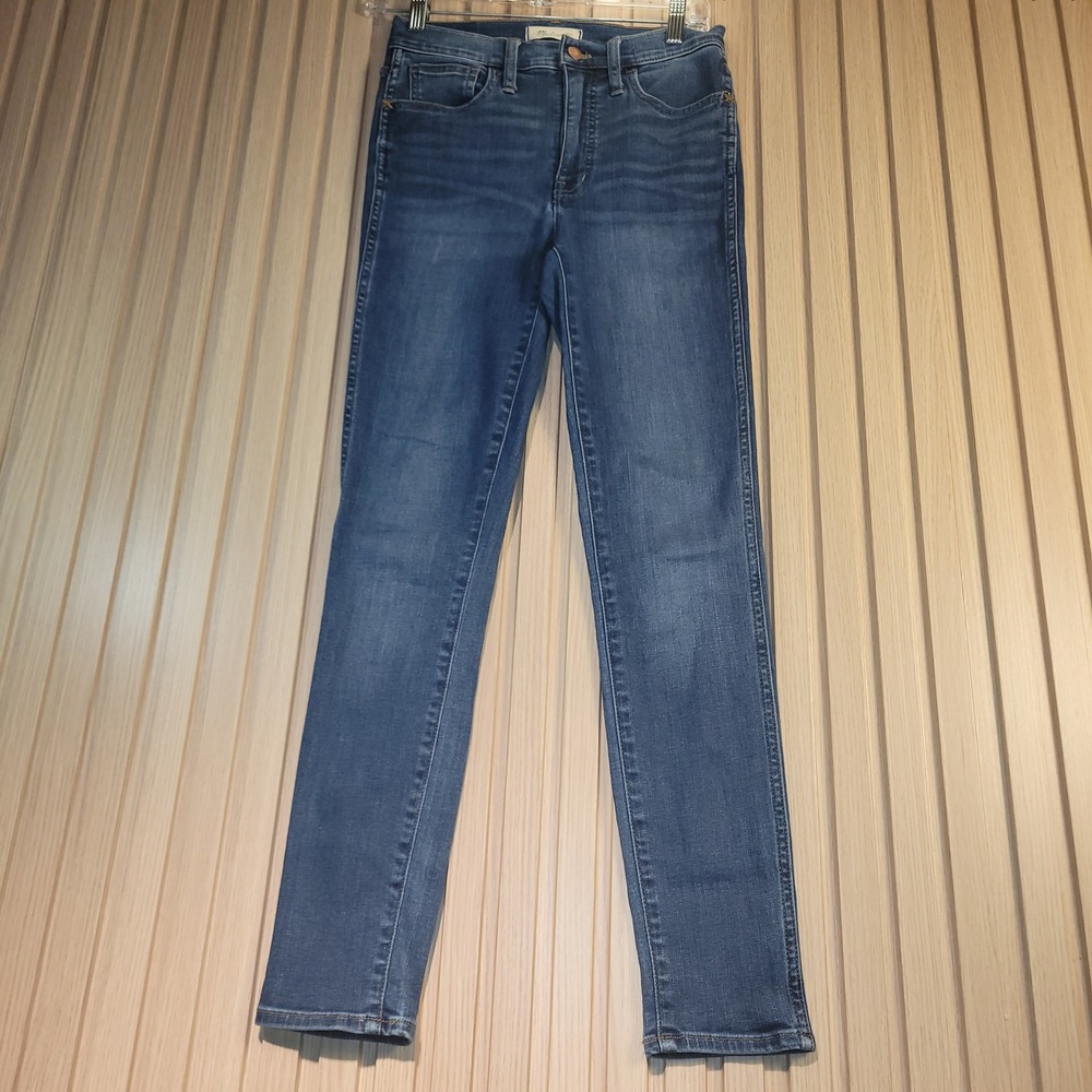 Madewell 10" Roadtripper Skinny Jeans Women 25 Blue Excellent High Rise Stretch